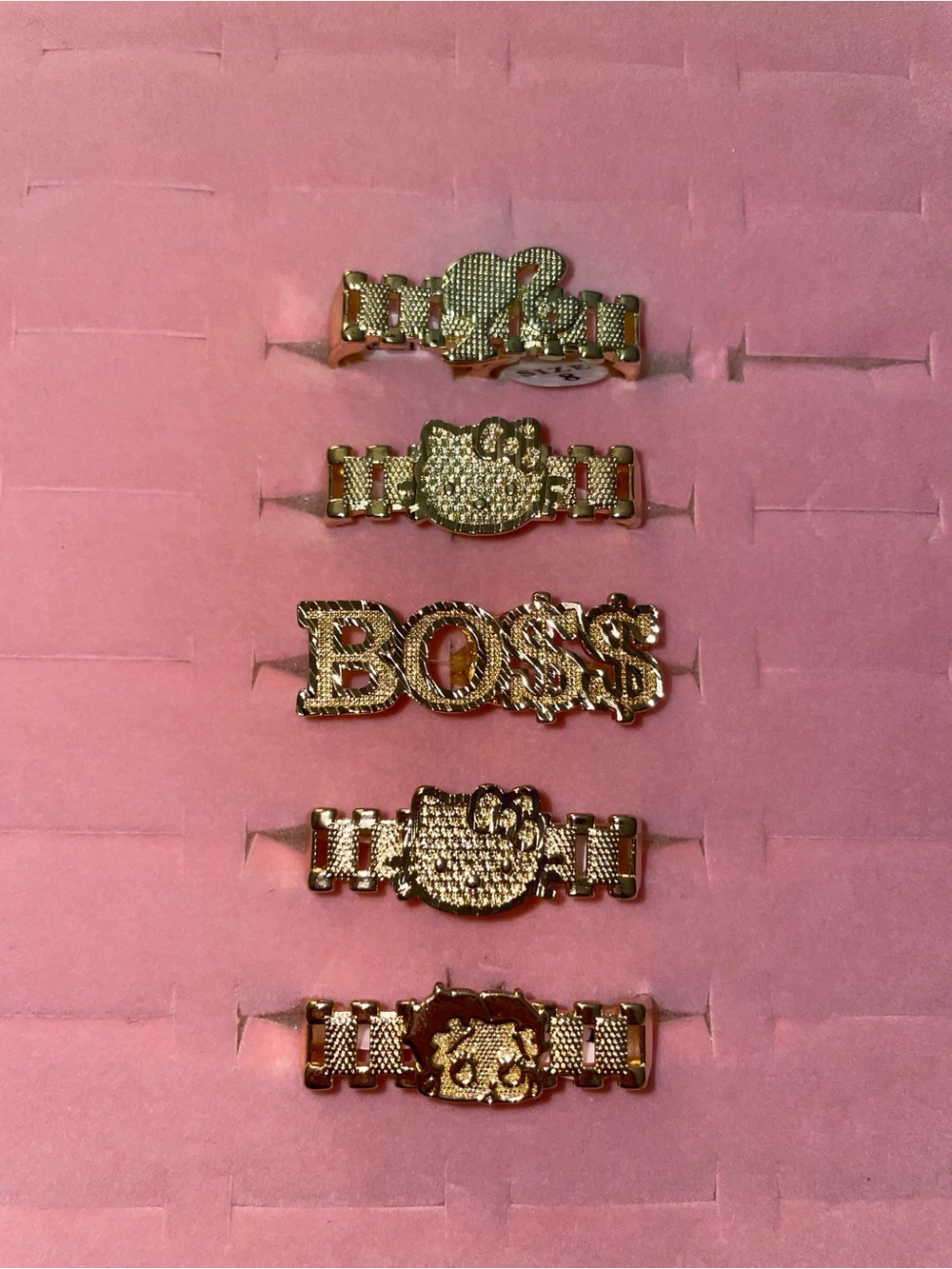 2 finger body ring Hello kitty Gold